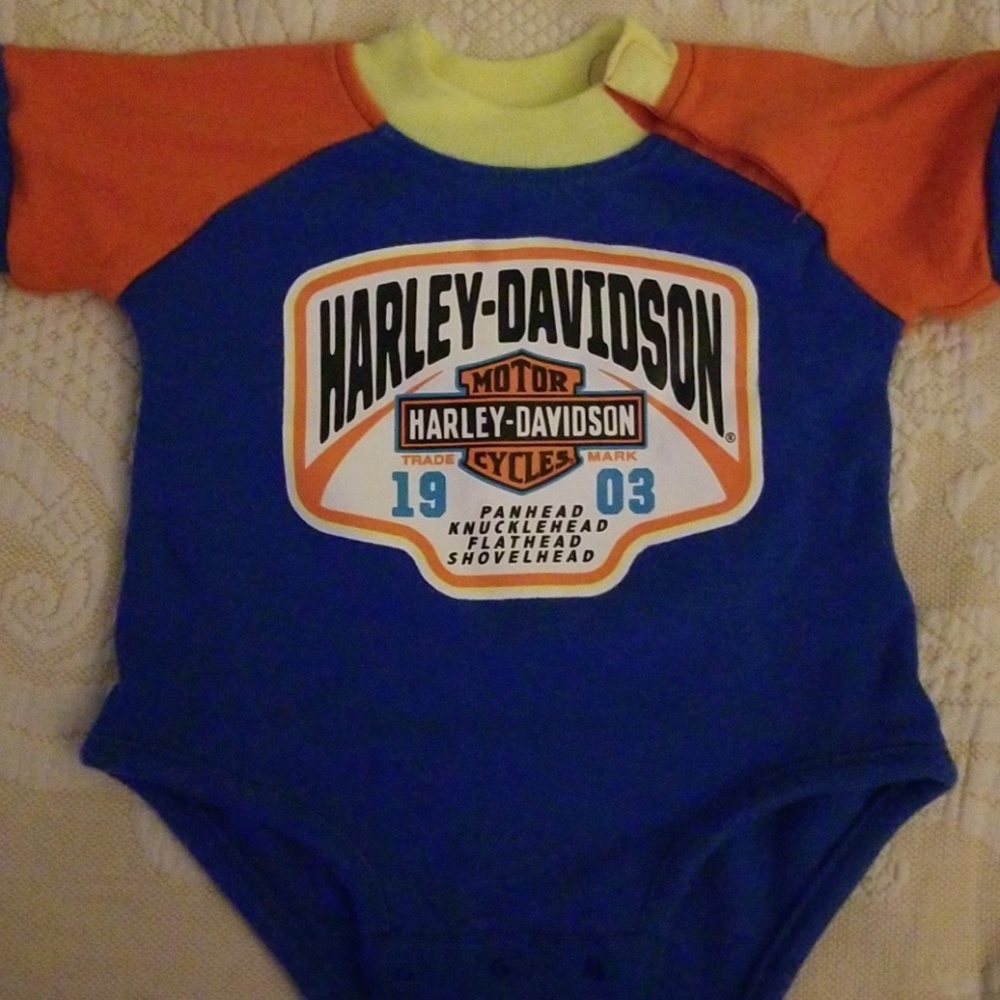 Short sleeve Harley-Davidson onesie